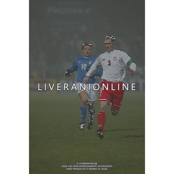 VARSAVIA 12/11/2003 POLONIA-ITALIA NELLA FOTO:JACEK ZIELINSKI E ANTONIO CASSANO* FOTO PAOLA GARBUIO/ALDO LIVERANI s.a.s
