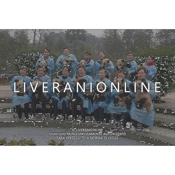 YA\'AN - FEBRUARY 12: Researchers pose for a group picture with panda cubs at the Bifengxia Base of China Panda Protection and Research Center in Ya\'an of southwest China\'s Sichuan province on Thursday, Feb. 12, 2009. 13 panda cubs, born at the Bifengxia base since July 6, moved into the panda kindergarten at the base. More than 30 giant pandas were transferred to the Bifengxia base from the Chinese Giant Panda Research and Protection Center in Wolong of Sichuan after the May 12 massive quake, according to Xinhua.(Photo By Luo Xiaoyun/ColorChinaPhoto) - AG. ALDO LIVERANI SAS ITALY ONLY PANDA GIGANTI