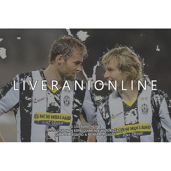 10-03-2009 Torino Sport Calcio Juventus Chelsea Champions League 2008/2009 Nella foto: Mellberg e Nedved AG ALDO LIVERANI 
