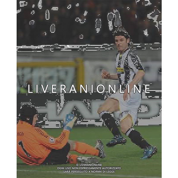 10-03-2009 Torino Sport Calcio Juventus Chelsea Champions League 2008/2009 Nella foto: Gol di Iaquinta vincenzo AG ALDO LIVERANI 