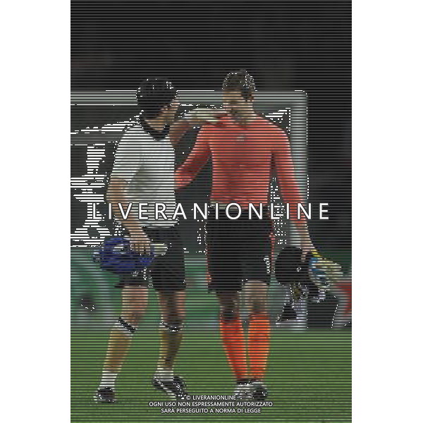 10-03-2009 Torino Sport Calcio Juventus Chelsea Champions League 2008/2009 Nella foto: Cech petr e Buffon gianluigi AG ALDO LIVERANI 