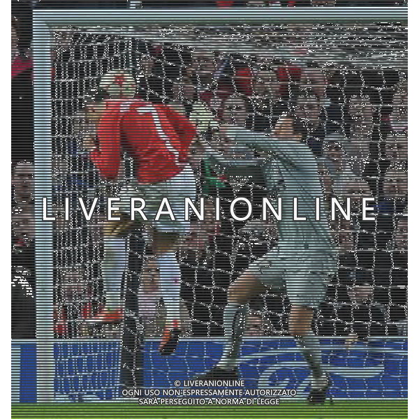 Champions League 2008/2009 Ottavi di Finale - Ritorno Manchester - 11.03.2009 Manchester United-Inter Nella Foto:RONALDO GOL /Ph.Vitez-Ag. Aldo Liverani