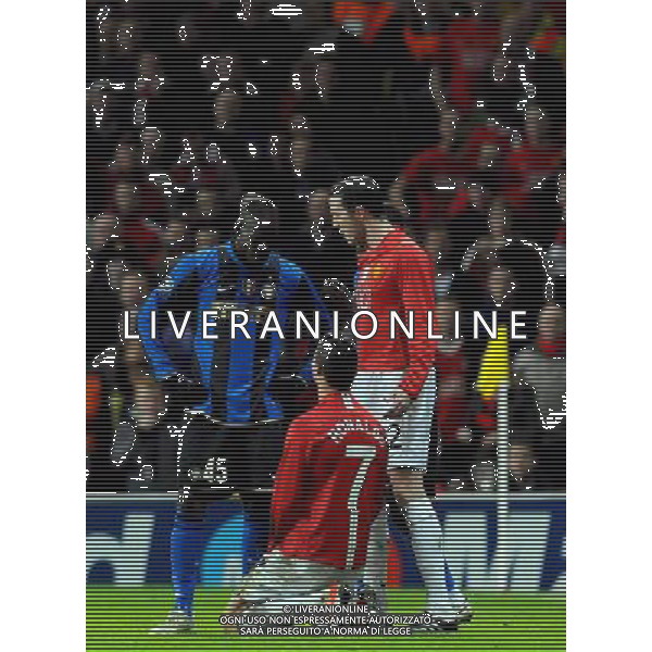 Champions League 2008/2009 Ottavi di Finale - Ritorno Manchester - 11.03.2009 Manchester United-Inter Nella Foto:BALOTELLI-RONALDO /Ph.Vitez-Ag. Aldo Liverani