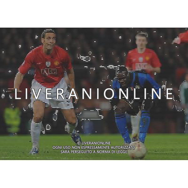 Champions League 2008/2009 Ottavi di Finale - Ritorno Manchester - 11.03.2009 Manchester United-Inter Nella Foto:BALOTELLI-FERDINAND /Ph.Vitez-Ag. Aldo Liverani