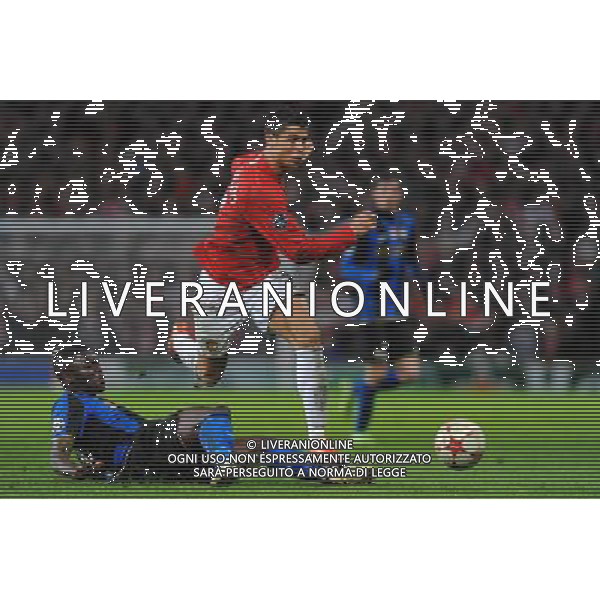 Champions League 2008/2009 Ottavi di Finale - Ritorno Manchester - 11.03.2009 Manchester United-Inter Nella Foto:RONALDO-MUNTARI /Ph.Vitez-Ag. Aldo Liverani