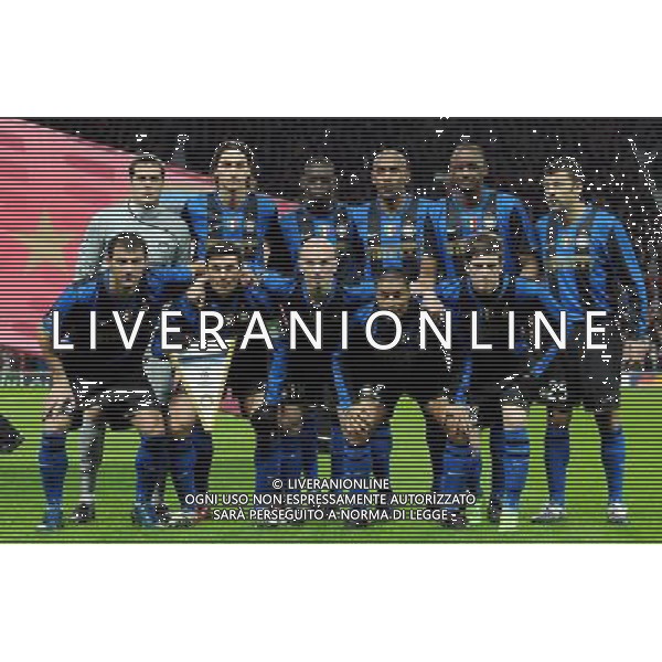 Champions League 2008/2009 Ottavi di Finale - Ritorno Manchester - 11.03.2009 Manchester United-Inter Nella Foto:INTER formazione /Ph.Vitez-Ag. Aldo Liverani