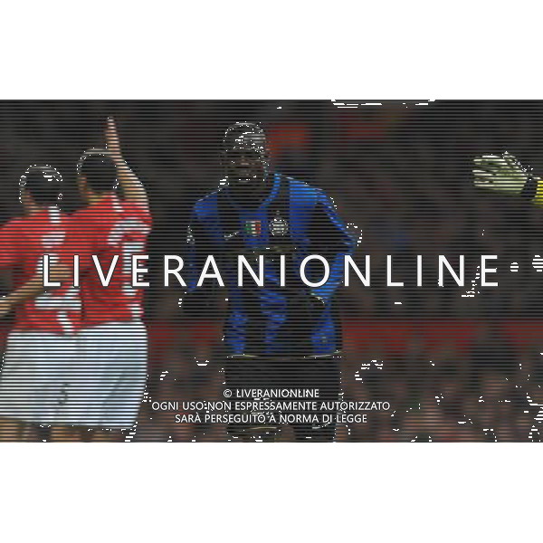 Champions League 2008/2009 Ottavi di Finale - Ritorno Manchester - 11.03.2009 Manchester United-Inter Nella Foto:BALOTELLI MARIO /Ph.Vitez-Ag. Aldo Liverani