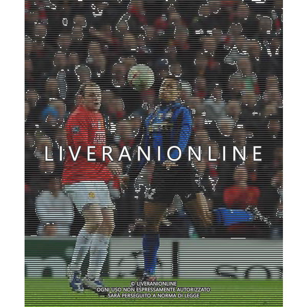 Champions League 2008/2009 Ottavi di Finale - Ritorno Manchester - 11.03.2009 Manchester United-Inter Nella Foto:CORDOBA IVAN RAMIRO-ROONEY WAYNE /Ph.Vitez-Ag. Aldo Liverani