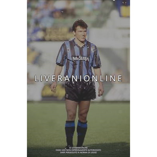 ARCHIVIO SPORT - CALCIO INTER CAMPIONE D\'ITALIA 1988/1989 ALLENATA DA GIOVANNI TRAPATTONI NELLA FOTO:LOTHAR MATTHAUS PH.ARCHIVIO AGENZIA ALDO LIVERANI SAS 