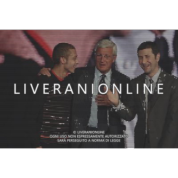 VALENTINO ROSSI - MARCELLO LIPPI - FABIO FAZIO TRASMISSIONE TV: \' CHE TEMPO CHE FA\' FOTO ANTONIO SORANO - AG. ALDO LIVERANI SAS