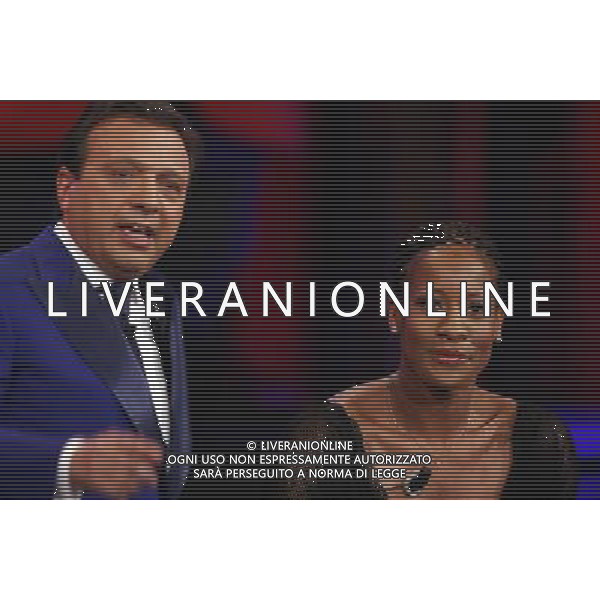 PIERO CHIAMBRETTI - TAI AGUERO ( pallavolista) TRASMISSIONE TV: \' CHIAMBRETTI NIGHT\' © ANTONIO SORANO - AG. ALDO LIVERANI SAS
