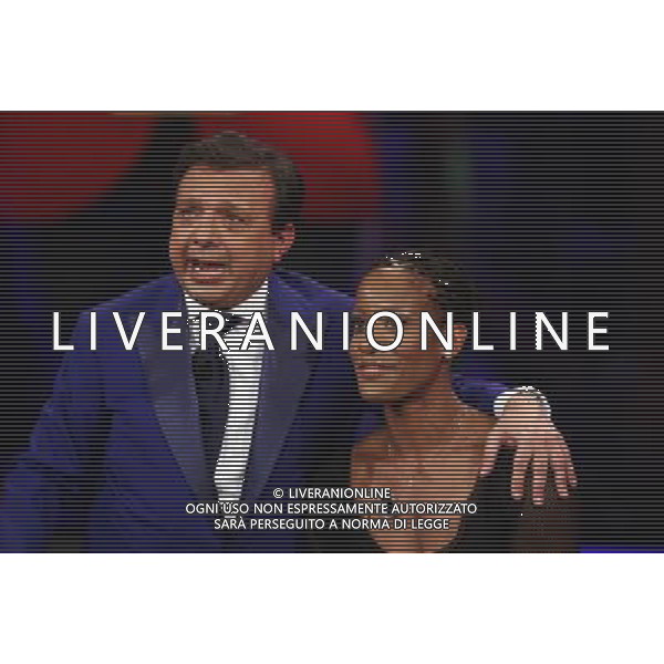 PIERO CHIAMBRETTI - TAI AGUERO ( pallavolista) TRASMISSIONE TV: \' CHIAMBRETTI NIGHT\' © ANTONIO SORANO - AG. ALDO LIVERANI SAS