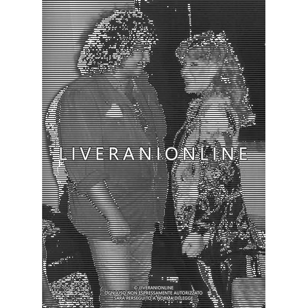 Isabella Biagini attrice - showgirl con Diego Abatantuono retrospettiva archivio Giovanni Liverani/Agenzia Aldo Liverani Sas 