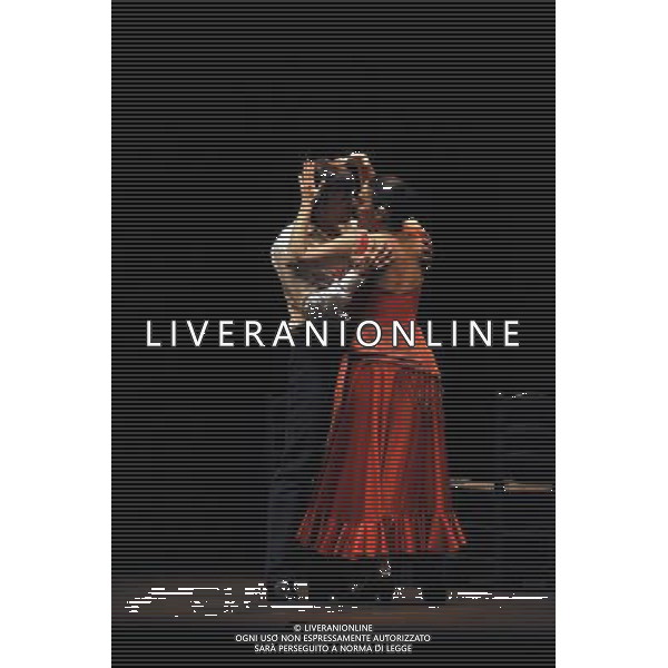 Antonio Gades Company perform their production of Carmen has part of the Flamenco Festival London 2009 at Sadler\'s Wells. Photo Shows: Adrian Galia as Don Jose and Stella Arauzo as Carmen. Date:19.03.2009. © Gary Lee - Starstock - Photostock - Ag. Aldo Liverani sas ITALY ONLY FLAMENCO DANZARE