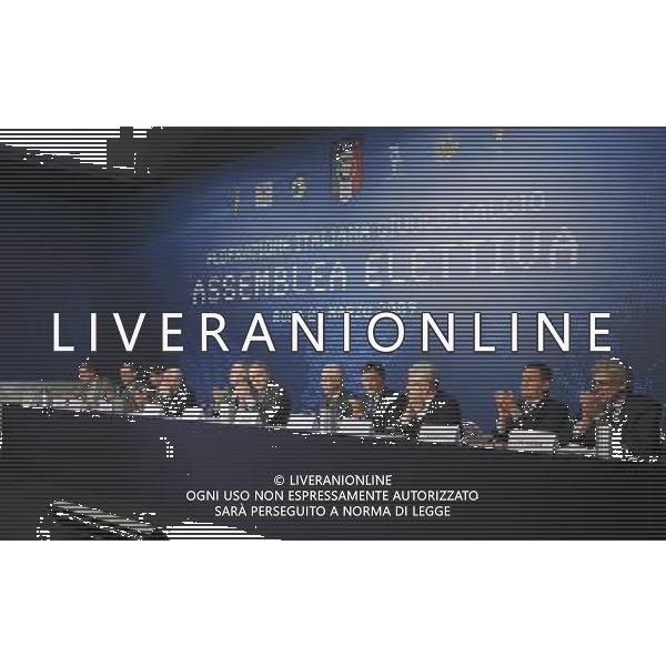 Roma - 23/03/2009 - Hotel Hilton Airport - Assemblea Generale Elettiva FIGC - nella foto: Il tavolo dell\'assemblea ph. Corradetti / ag. Aldo Liverani Sas