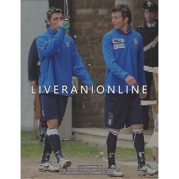 Raduno Nazionale Italiana a Coverciano Fiesole(FI) - 24.03.2009 Allenamento Nella Foto:SALVATORE BOCCHETTI-MOTTA MARCO /Ph.Vitez-Ag. Aldo Liverani