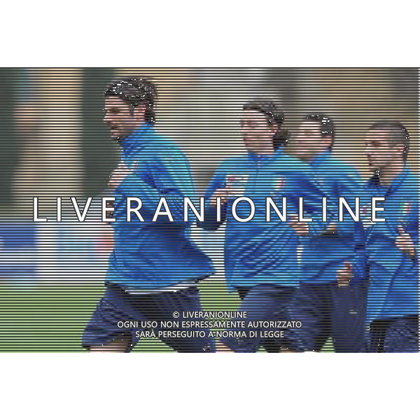 Raduno Nazionale Italiana a Coverciano Fiesole(FI) - 24.03.2009 Allenamento Nella Foto:IAQUINTA VINCENZO RICCARDO MONTOLIVO /Ph.Vitez-Ag. Aldo Liverani