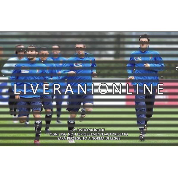 Raduno Nazionale Italiana a Coverciano Fiesole(FI) - 24.03.2009 Allenamento Nella Foto:ZAMBROTTA GIANLUCA -GIORGIO CHIELLINI E MARCO AMELIA /Ph.Vitez-Ag. Aldo Liverani