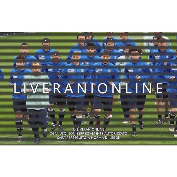 Raduno Nazionale Italiana a Coverciano Fiesole(FI) - 24.03.2009 Allenamento Nella Foto:GRUPPO- FABIO CANNAVARO-PIRLO ANDREA -ZAMBROTTA GIANLUCA -ROSSI GIUSEPPE /Ph.Vitez-Ag. Aldo Liverani