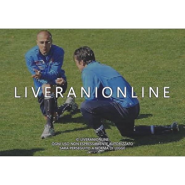 Raduno Nazionale Italiana a Coverciano Fiesole(FI) - 25.03.2009 Allenamento Nella Foto:BUFFON GIANLUIGI - FABIO CANNAVARO /Ph.Vitez-Ag. Aldo Liverani