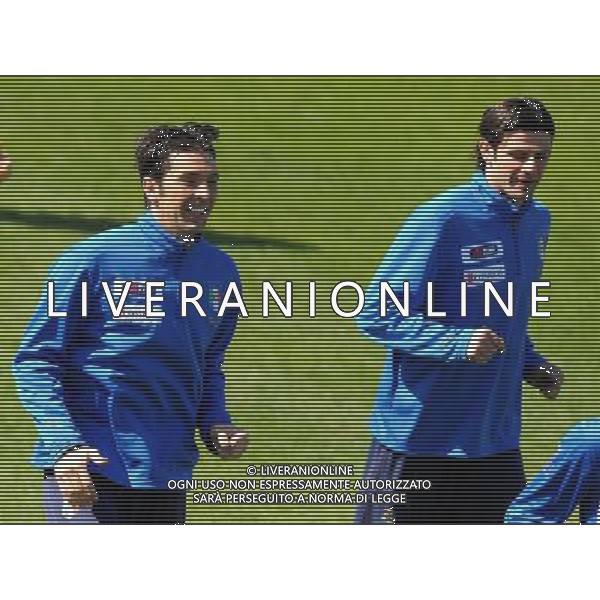 Raduno Nazionale Italiana a Coverciano Fiesole(FI) - 25.03.2009 Allenamento Nella Foto:BUFFON GIANLUIGI -IAQUINTA VINCENZO /Ph.Vitez-Ag. Aldo Liverani