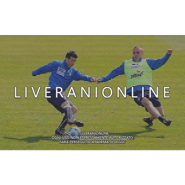 Raduno Nazionale Italiana a Coverciano Fiesole(FI) - 25.03.2009 Allenamento Nella Foto:DI NATALE ANTONIO -DANIELE DE ROSSI /Ph.Vitez-Ag. Aldo Liverani