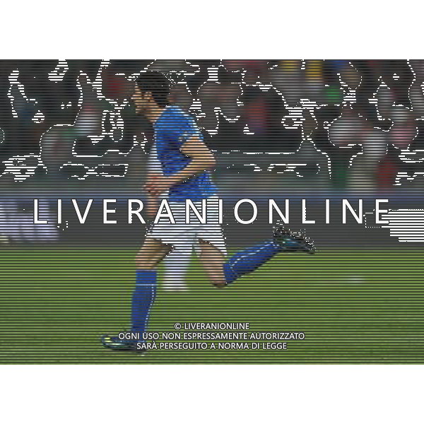 Qualificazioni ai Mondiali Sud Africa 2010 Gruppo 8 Bari - 01.04.2009 Italia-Eire Repubblica d\'Irlanda Nella Foto: ESULTANZA DOPO IL GOL DI VINCENZO IAQUINTA DEL 1-0 /Ph.Vitez-Ag. Aldo Liverani