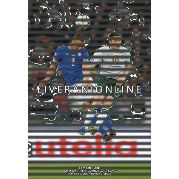 Qualificazioni ai Mondiali Sud Africa 2010 Gruppo 8 Bari - 01.04.2009 Italia-Eire Repubblica d\'Irlanda Nella Foto: DANIELE DE ROSSI-KEANE ROBBIE /Ph.Vitez-Ag. Aldo Liverani