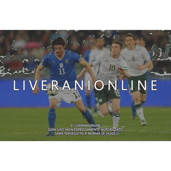 Qualificazioni ai Mondiali Sud Africa 2010 Gruppo 8 Bari - 01.04.2009 Italia-Eire Repubblica d\'Irlanda Nella Foto: VINCENZO IAQUINTA-KEANE ROBBIE /Ph.Vitez-Ag. Aldo Liverani