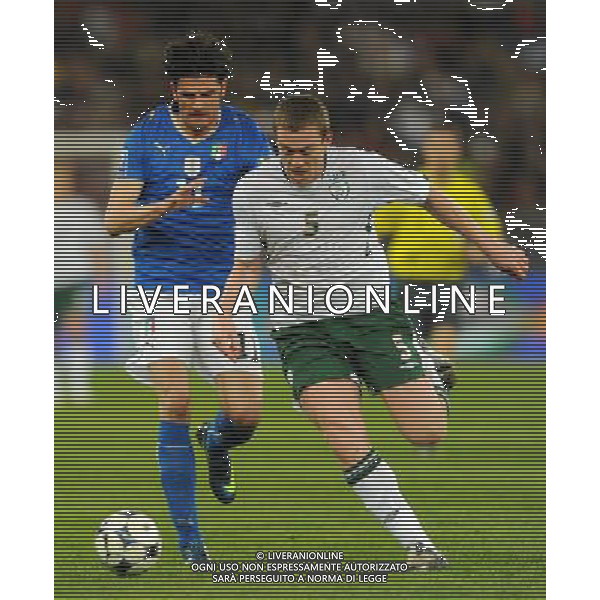 Qualificazioni ai Mondiali Sud Africa 2010 Gruppo 8 Bari - 01.04.2009 Italia-Eire Repubblica d\'Irlanda Nella Foto: VINCENZO IAQUINTA-DUNNE /Ph.Vitez-Ag. Aldo Liverani