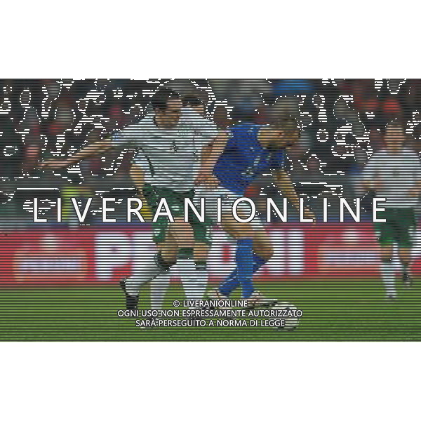 Qualificazioni ai Mondiali Sud Africa 2010 Gruppo 8 Bari - 01.04.2009 Italia-Eire Repubblica d\'Irlanda Nella Foto: DOSSENA-O\'SHEA /Ph.Vitez-Ag. Aldo Liverani