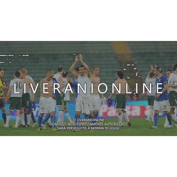 Qualificazioni ai Mondiali Sud Africa 2010 Gruppo 8 Bari - 01.04.2009 Italia-Eire Repubblica d\'Irlanda Nella Foto: GIOCATORI ITALIA A FINE PARTITA /Ph.Vitez-Ag. Aldo Liverani