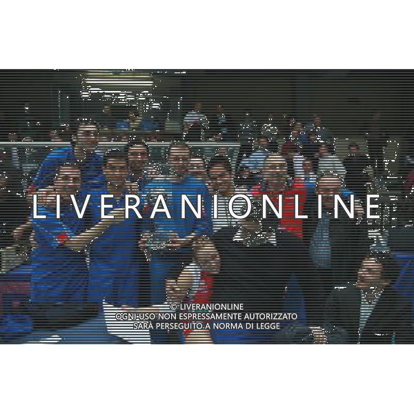 Foppapedretti Bergamo - Scavolini Pesaro Volley Pallavolo Femminile 11a Giornata di ritorno 01/04/2009 nella foto il Presidente Luciano Bonetti con lo staff ph Pasinetti/Ag. Aldo Liverani Sas
