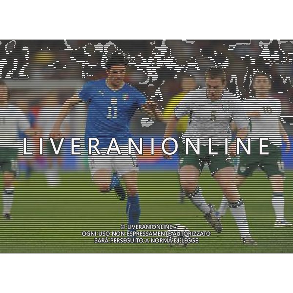 Qualificazioni ai Mondiali Sud Africa 2010 Gruppo 8 Bari - 01.04.2009 Italia-Eire Repubblica d\'Irlanda Nella Foto:IAQUINTA VINCENZO-DUNNE /Ph.Vitez-Ag. Aldo Liverani