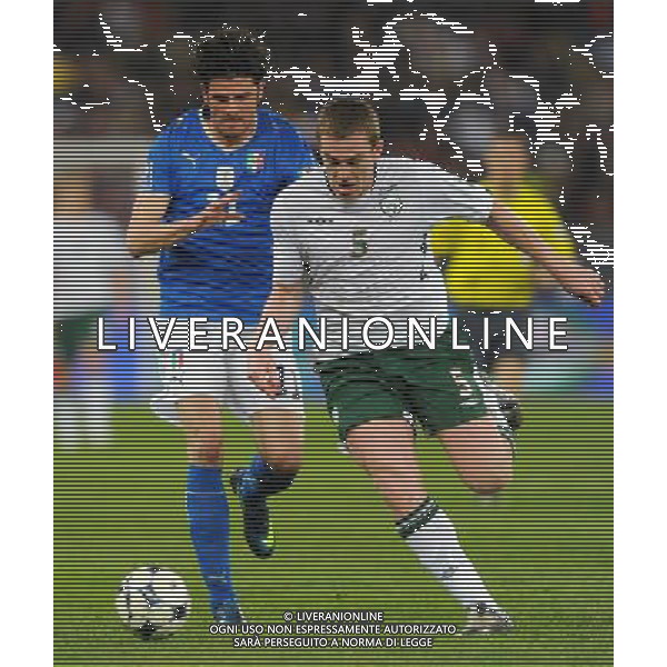 Qualificazioni ai Mondiali Sud Africa 2010 Gruppo 8 Bari - 01.04.2009 Italia-Eire Repubblica d\'Irlanda Nella Foto:IAQUINTA VINCENZO-DUNNE /Ph.Vitez-Ag. Aldo Liverani