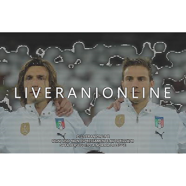 Qualificazioni ai Mondiali Sud Africa 2010 Gruppo 8 Bari - 01.04.2009 Italia-Eire Repubblica d\'Irlanda Nella Foto:BRIGHI MATTEO-PIRLO ANDREA /Ph.Vitez-Ag. Aldo Liverani