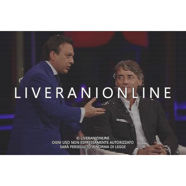 PIERO CHIAMBRETTI - ROBERTO MANCINI TRASMISSIONE TV: \' CHIAMBRETTI NIGHT\' © ANTONIO SORANO - AG. ALDO LIVERANI SAS