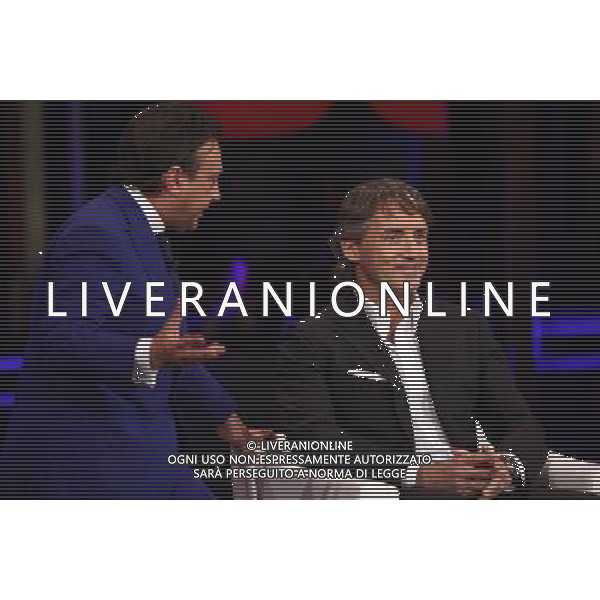 PIERO CHIAMBRETTI - ROBERTO MANCINI TRASMISSIONE TV: \' CHIAMBRETTI NIGHT\' © ANTONIO SORANO - AG. ALDO LIVERANI SAS
