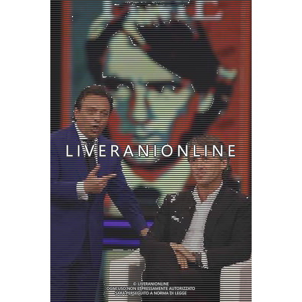 PIERO CHIAMBRETTI - ROBERTO MANCINI TRASMISSIONE TV: \' CHIAMBRETTI NIGHT\' © ANTONIO SORANO - AG. ALDO LIVERANI SAS