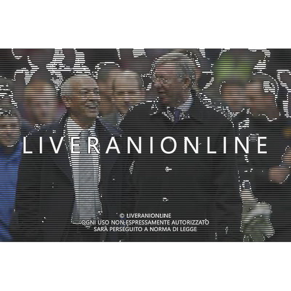 Manchester United Manager Sir Alex Ferguson and FC Porto Manager Jesualdo Ferreira,, Manchester United Vs FC Porto, European Champion Clubs Cup 1/4 final 1st Leg, Old Trafford, Manchester, Date 070409 PH.AGENZIA ALDO LIVERANI S A S ONLY ITALY 