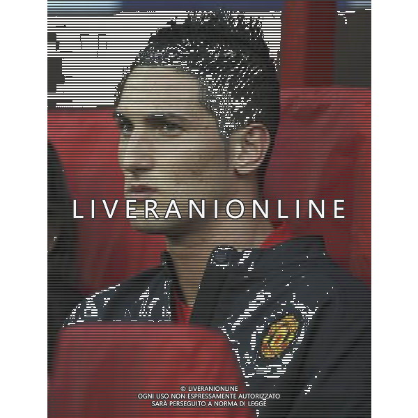 Manchester United\'s Federico Macheda on the bench, Manchester United Vs FC Porto, European Champion Clubs Cup 1/4 final 1st Leg, Old Trafford, Manchester, Date 070409 PH.AGENZIA ALDO LIVERANI S A S ONLY ITALY 