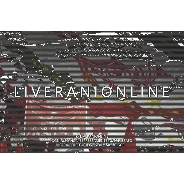 The Kop before match : Liverpool fc vs Chelsea fc at Anfield Stadium in Liverpool for the 1st Leg of UEFA Champions League Q.o.F. on 07/04/2008. ph.agenzia aldo liverani sas only for italy