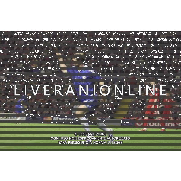 Branislav Ivanovic of Chelseacelebrates after scoring for his team : Liverpool fc vs Chelsea fc at Anfield Stadium in Liverpool for the 1st Leg of UEFA Champions League Q.o.F. on 08/04/2009. ph.agenzia aldo liverani sas only for italy