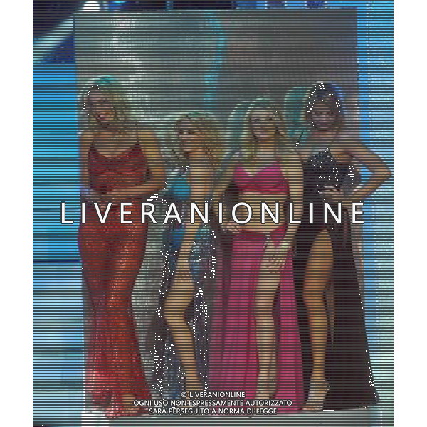 PRIMA DEL PROGRAMMA TV DI CANALE 5: \' BELLISSIMA\' AL BAGAGLINO ROMA NELLA FOTO: VALERIA MARINI - JUSTINE MATTERA - ANGELA MELILLO - MANILA NAZZARO © MASSIMO BRUNI - AG. ALDO LIVERANI SAS