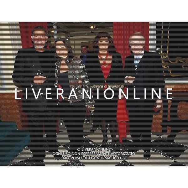 PRIMA DEL PROGRAMMA TV DI CANALE 5: \' BELLISSIMA\' AL BAGAGLINO ROMA NELLA FOTO: FABIO TESTI CON LA COMPAGNA - PATRIZIA DE BLANCK - IL PRINCIPE CARLO GIOVANELLI © MASSIMO BRUNI - AG. ALDO LIVERANI SAS