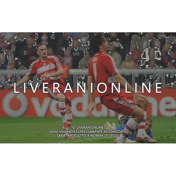 Champions League 2008/2009 Quarti di Finale - Ritorno Monaco - 14.04.2009 Bayern Monaco-Barcellona Nella Foto:RIBERY GOL /Ph.Vitez-Ag. Aldo Liverani