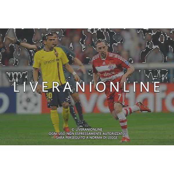 Champions League 2008/2009 Quarti di Finale - Ritorno Monaco - 14.04.2009 Bayern Monaco-Barcellona Nella Foto:RIBERY ESULTANZA DOPO IL GOL /Ph.Vitez-Ag. Aldo Liverani