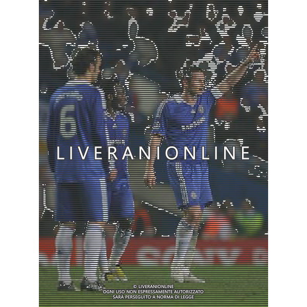 Frank L ampard celebrates scoring his goal, Chelsea v Liverpool, UEFA Champions League Quarter Final 2nd leg , Stamford Bridge, London, Date 14042009 ph.ag.aldo liverani sas only for italy ph.ag.aldo liverani sas only for italy