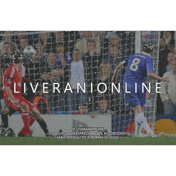 frank lampard of Chelsea scoring the goal , Chelsea v Liverpool, UEFA Champions League Quarter Final 2nd leg , Stamford Bridge, London, Date 14042009 ph.ag.aldo liverani sas only for italy