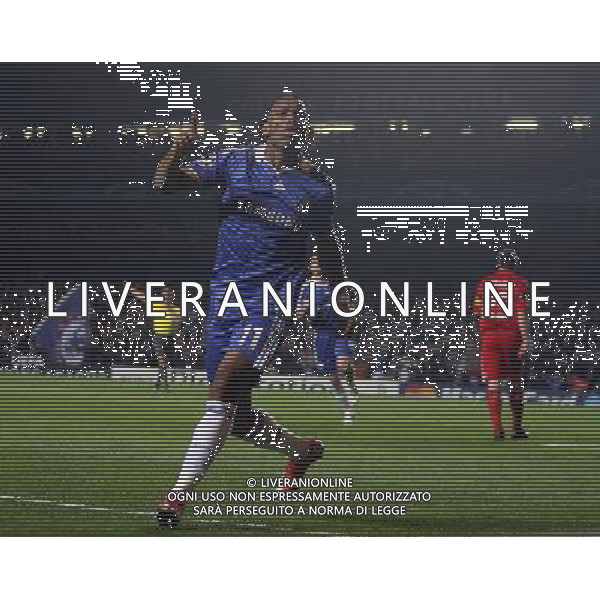 Didier Drogba of Chelsea celebrates 2-2 : Chelsea vs Liverpool, Q.o.F of Champions League second leg at Stamford Bridge in London on 14/04/20099 ph.ag.aldo liverani sas only for italy
